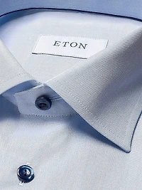 Cotton Twill Contemporary-Fit Button-Front Shirt