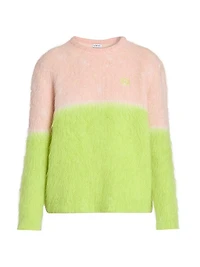 Mohair-Blend Colorblocked Sweater