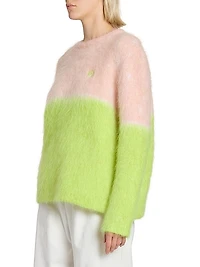 Mohair-Blend Colorblocked Sweater