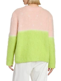 Mohair-Blend Colorblocked Sweater