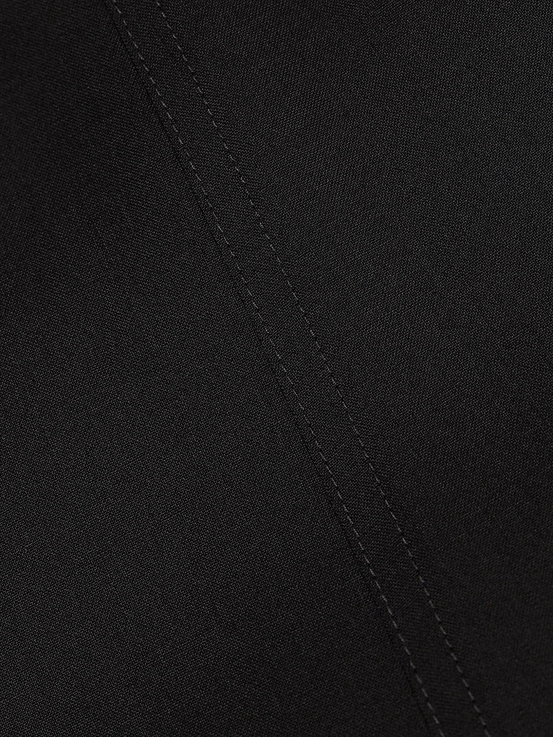 Wool-Blend Asymmetric Midi-Skirt