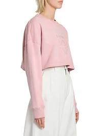 Cotton Cropped Anagram Sweatshirt