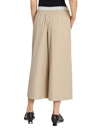 Cotton-Blend Crop Trousers