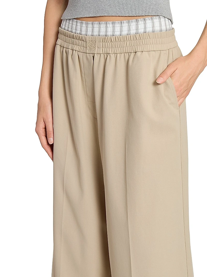 Cotton-Blend Crop Trousers