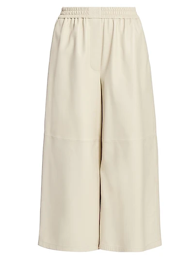 Leather Crop Trousers