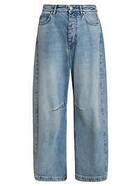 Anagram Mid-Rise Barrel Jeans
