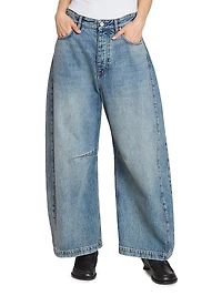 Anagram Mid-Rise Barrel Jeans