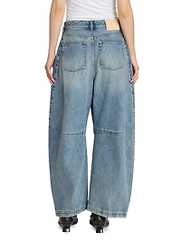 Anagram Mid-Rise Barrel Jeans