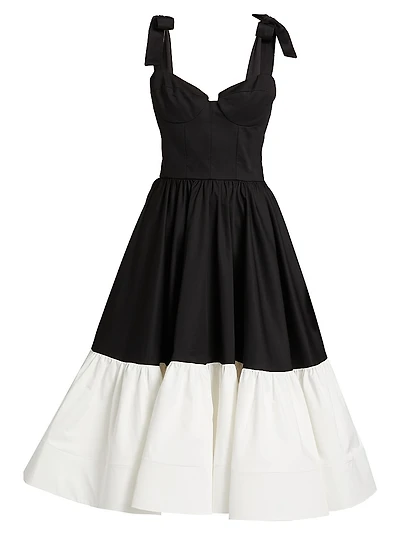 Catalina Two-Tone Midi-Dress