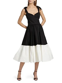 Catalina Two-Tone Midi-Dress