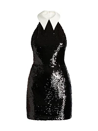 Wednesday Sequined Halterneck Minidress