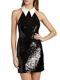 Wednesday Sequined Halterneck Minidress