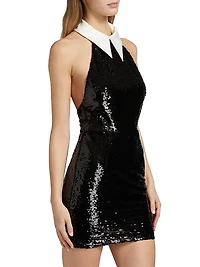Wednesday Sequined Halterneck Minidress