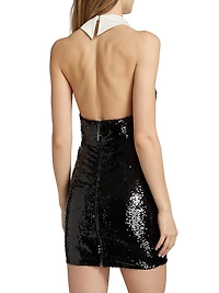 Wednesday Sequined Halterneck Minidress