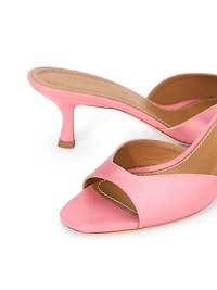 Brigitte 55MM Silk-Blend Mule Sandals