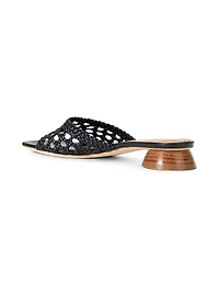 Simone Crochet 35MM Leather Sandals