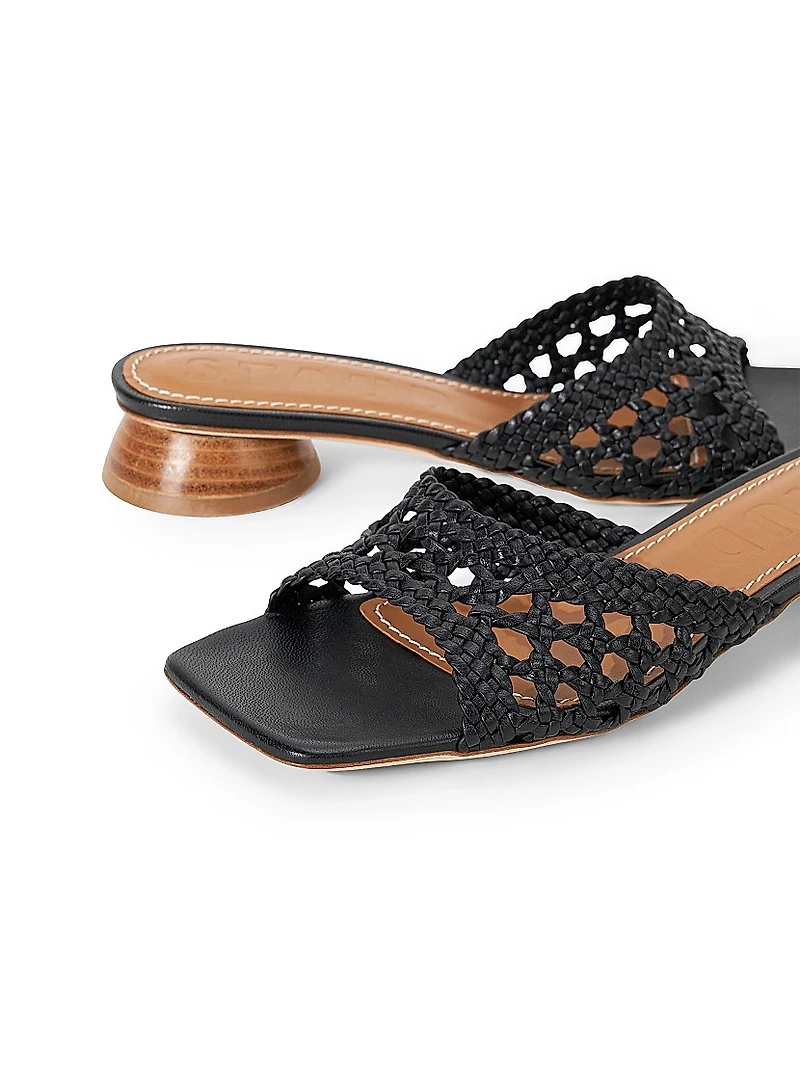 Simone Crochet 35MM Leather Sandals