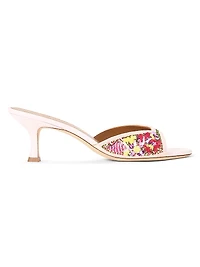 Brigitte 55MM Beaded Leather Mules