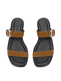 Harlow Suede Flat Sandals