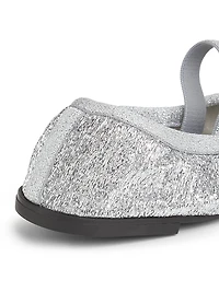 Glove Mary Jane Metallic Mesh Ballet Flats