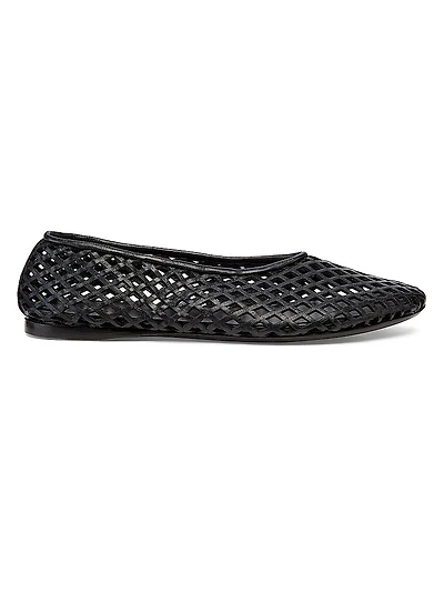 Tee Perforated Leather Ballet Flats