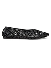 Tee Perforated Leather Ballet Flats