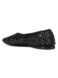Tee Perforated Leather Ballet Flats