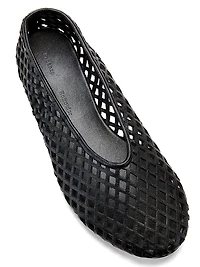 Tee Perforated Leather Ballet Flats