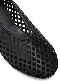Tee Perforated Leather Ballet Flats