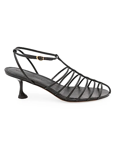 Tee 60MM Leather Cage Sandals