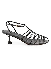 Tee 60MM Leather Cage Sandals