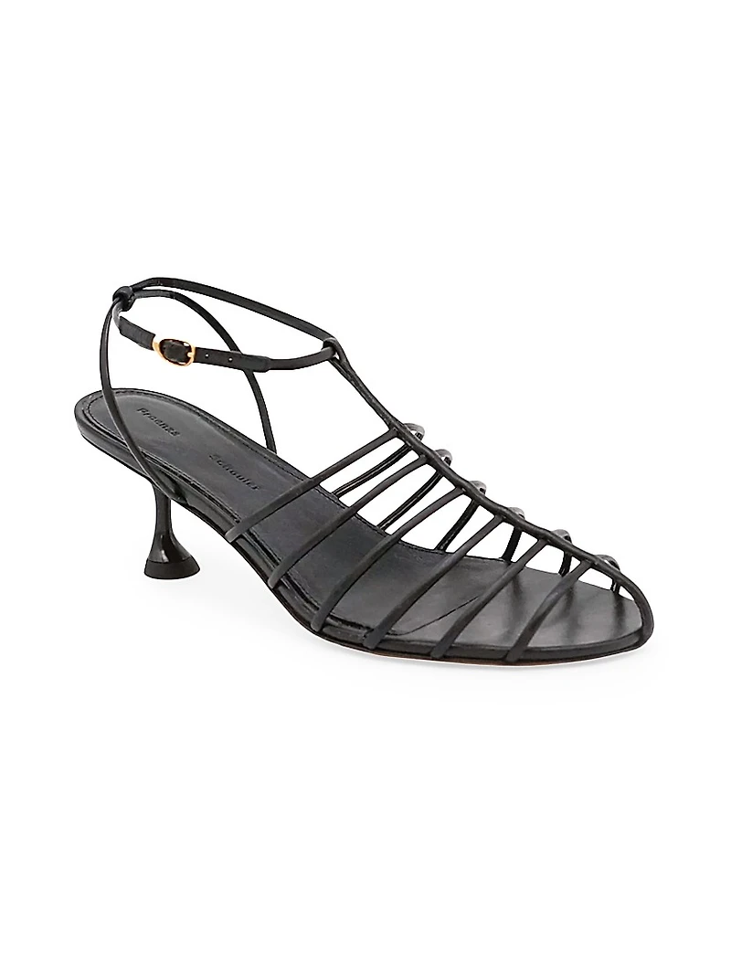 Tee 60MM Leather Cage Sandals
