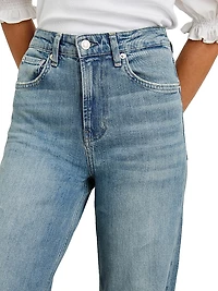 Getty High-Rise Cuffed Wide-Leg Jeans