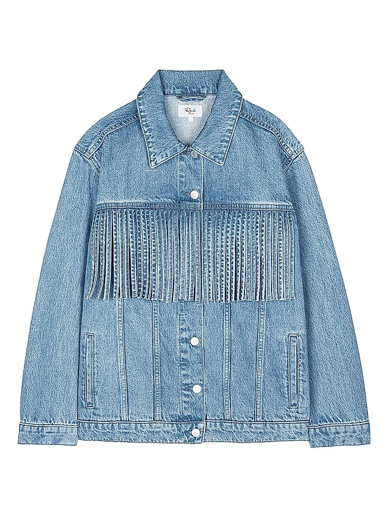 Rodeo Fringe Denim Trucker Jacket