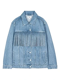 Rodeo Fringe Denim Trucker Jacket