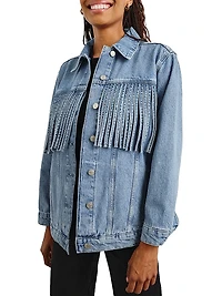 Rodeo Fringe Denim Trucker Jacket