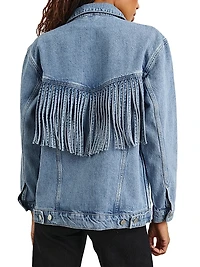 Rodeo Fringe Denim Trucker Jacket