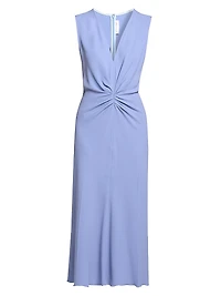 Gathered Sleeveless Midi-Dress