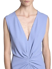 Gathered Sleeveless Midi-Dress