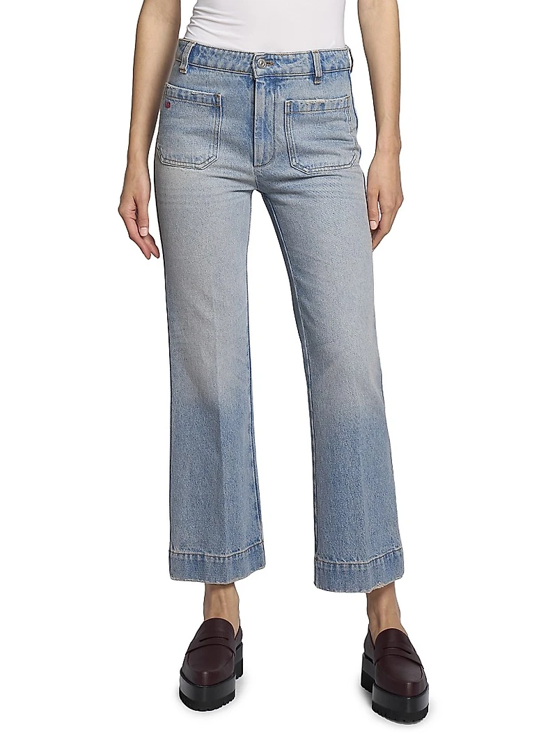 Alina High-Rise Cropped Flared Jeans