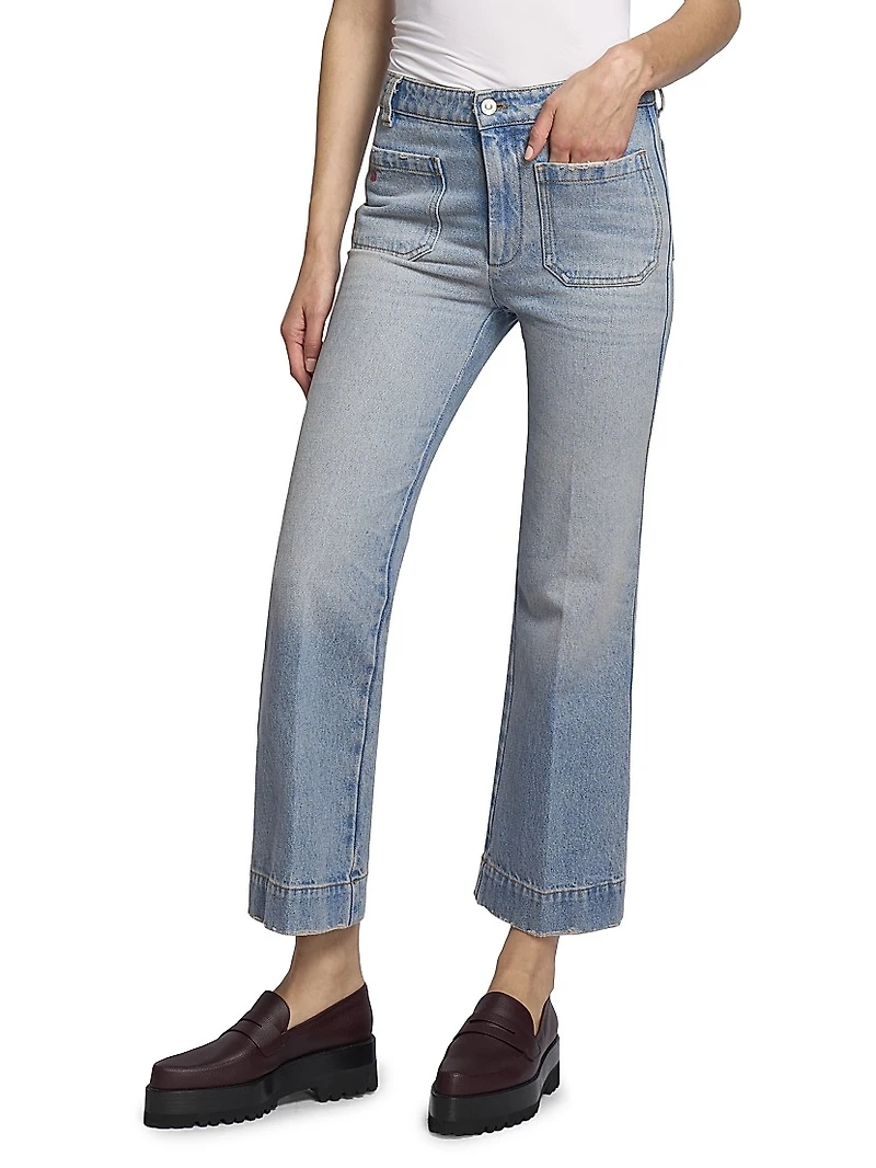 Alina High-Rise Cropped Flared Jeans