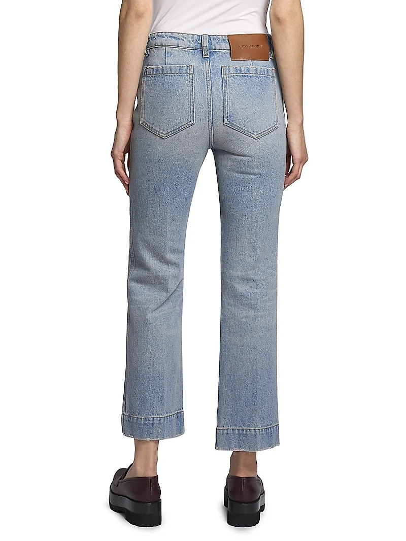 Alina High-Rise Cropped Flared Jeans