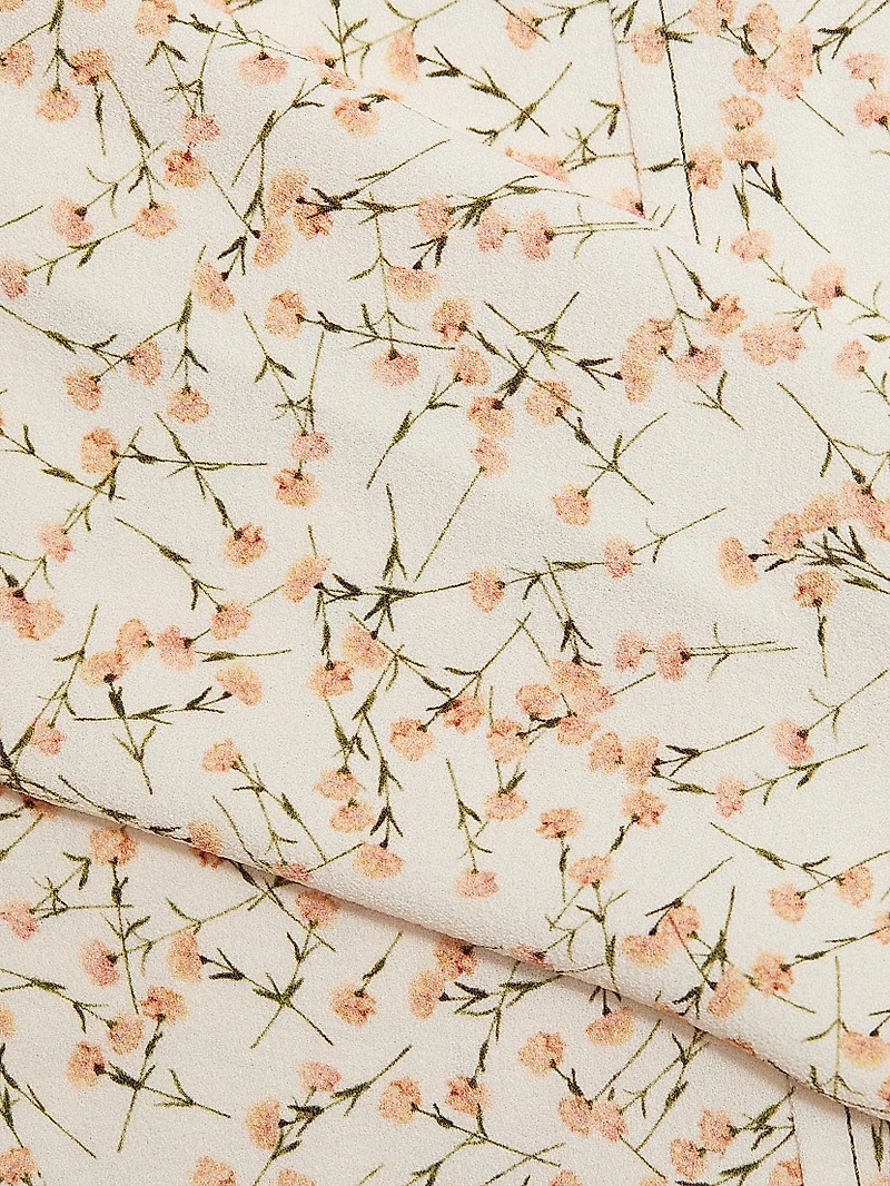 Floral Sable Cady Dolman-Sleeve Midi-Dress