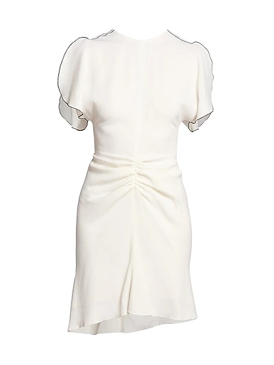 Satin Gathered Waist Minidress