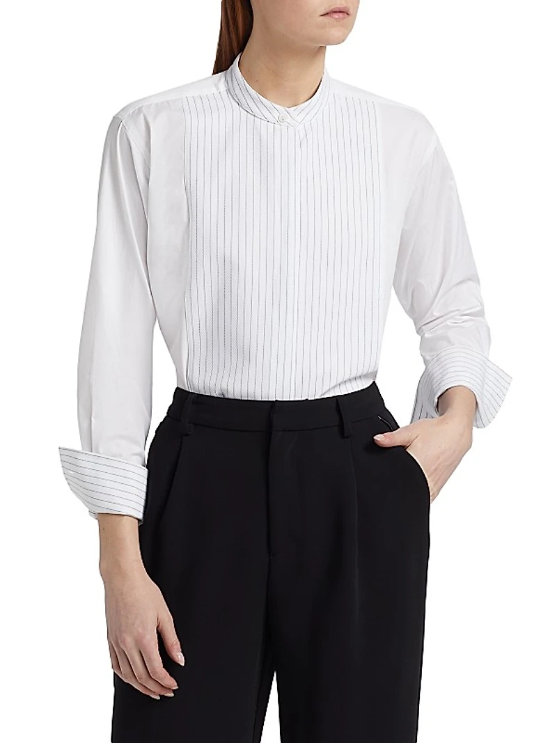 Cropped Tux Shirt