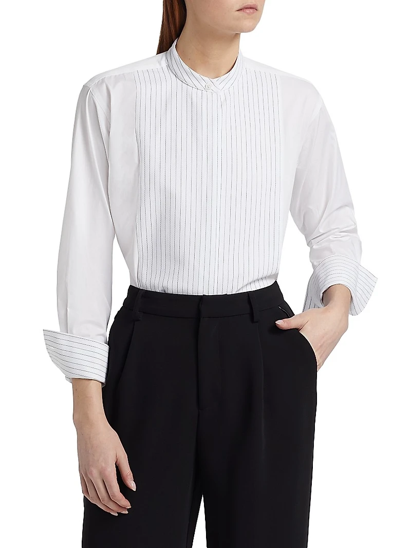 Cropped Tux Shirt