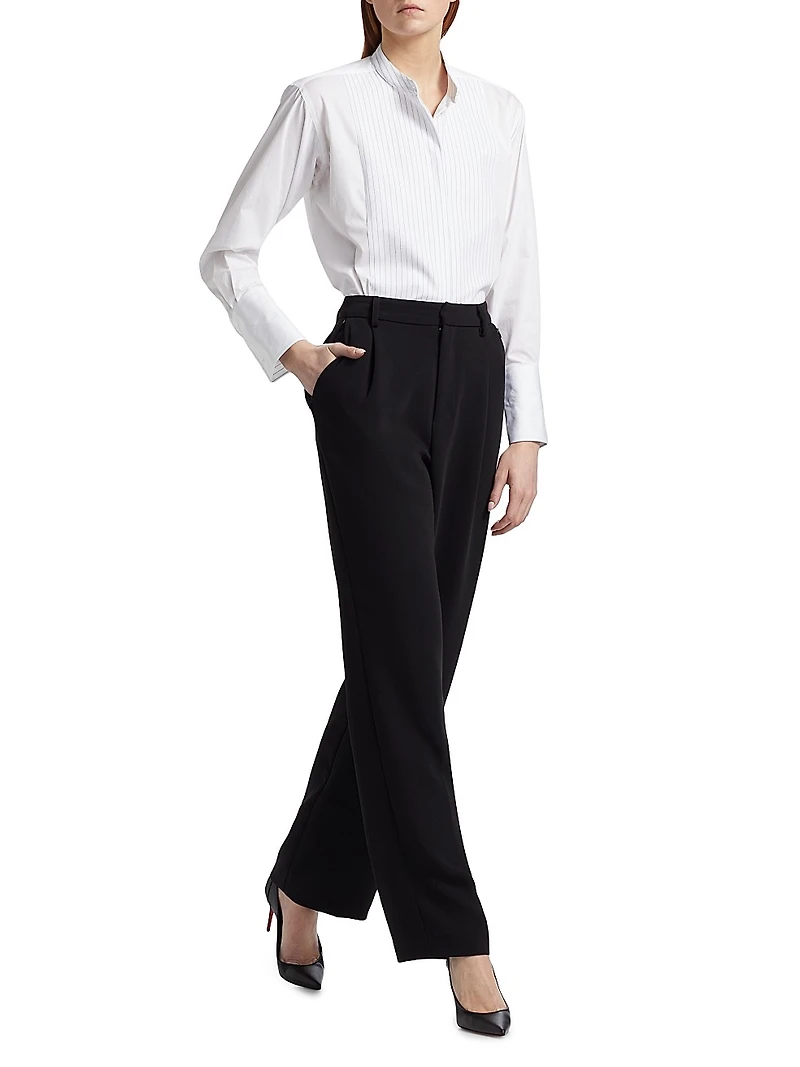 Cropped Tux Shirt