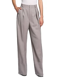 Wool Wide-Leg Trousers