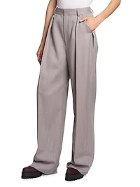 Wool Wide-Leg Trousers