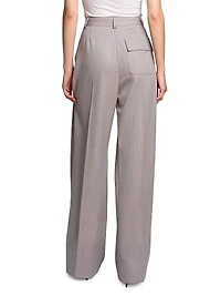 Wool Wide-Leg Trousers